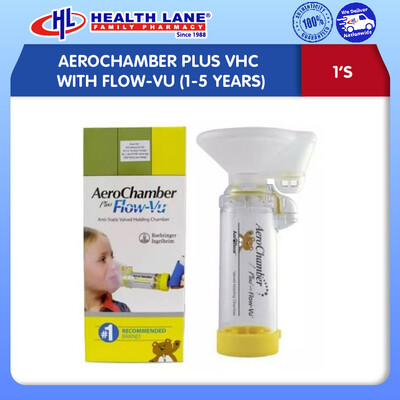 AEROCHAMBER PLUS VHC DENGAN FLOW-VU (1-5 YEARS)